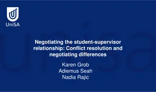 Negotiating Student-Supervisor Relationship: Conflict Resolution & Differences