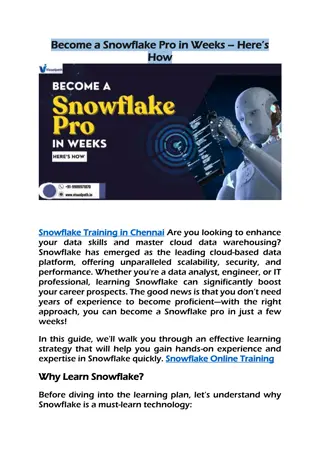 Top Snowflake Training in Chennai Snowflake Online Training