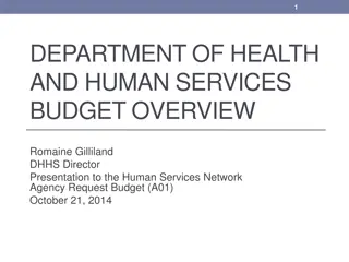 DHHS Budget Overview and Funding Sources
