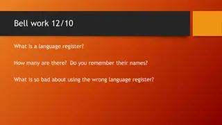 Language Registers in Communication