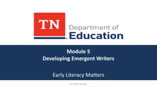 Developing Emergent Writers: Activities and Strategies for Early Literacy