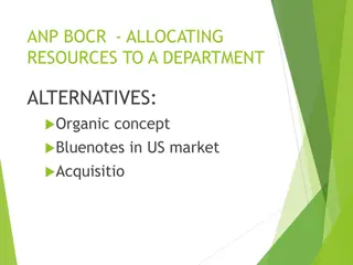Resource Allocation in Departmental Alternatives