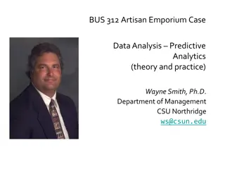 Artisan Emporium Case Data Analysis Predictive Analytics: Future Payment Estimation