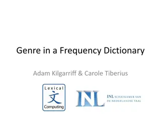 Genre in a Frequency Dictionary: Solutions and Dilemmas
