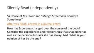 Esperanza's Transformation in 'House of My Own & Mango Street'