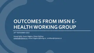 E-Health Working Group Outcomes and Objectives