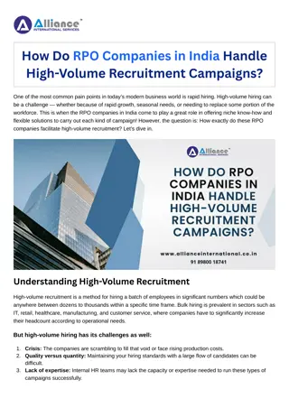 How Do RPO Companies in India Handle High-Volume Recruitment Campaigns