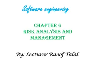Risk Analysis and Management in Software Engineering