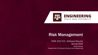 Software Security Risk Management Philosophy