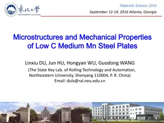 Microstructures and Mechanical Properties of Low C Medium Mn Steel Plates
