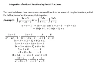 Integration of Rational Functions by Partial Fractions