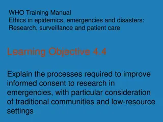 Improving Informed Consent in Emergencies for Traditional Communities