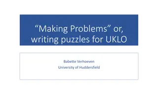 Developing Linguistic Puzzles for UKLO and ELCLO Competitions