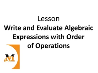 Write and Evaluate Algebraic Expressions
