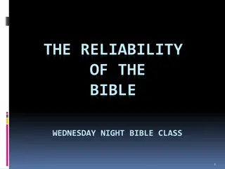 Reliability of the Bible: Exploring Historical Events and Textual Analysis