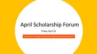 April Scholarship Forum