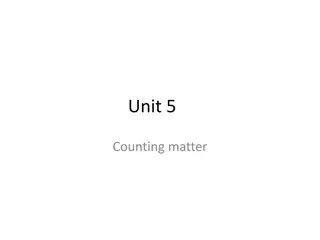 Counting Matter: Unit 5 Curriculum