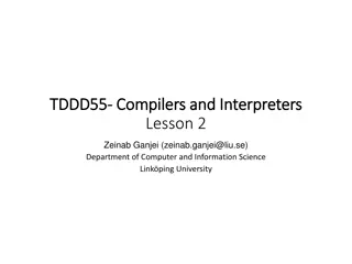 TDDD55 -Compilers and Interpreters