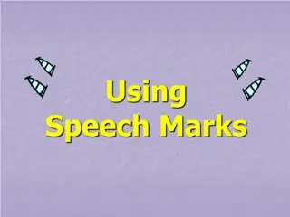 Speech Marks and Punctuation in Dialogue