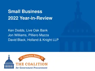 Small Business 2022 Review: Legislative Developments & Programs