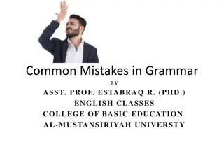 Common Mistakes in Grammar: Subject-Verb Agreement