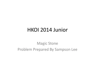 Magic Stone Problem Solution and Simulation