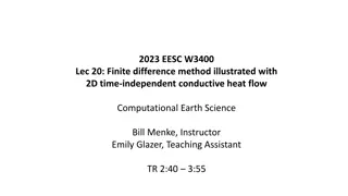 Finite Difference Method for Conductive Heat Flow in Solids