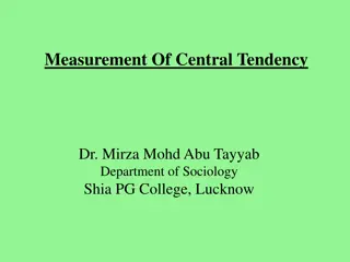 Measurement of Central Tendency in Statistics