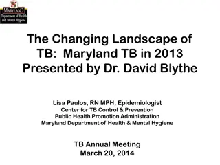 The Changing Landscape of TB in Maryland: Epidemiology and Trends