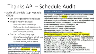 Audit of Schedule for Resolving Scheduling Disputes