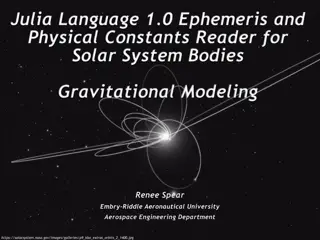 Julia Language 1.0 Ephemeris and Physical Constants Reader for Solar System Bodies