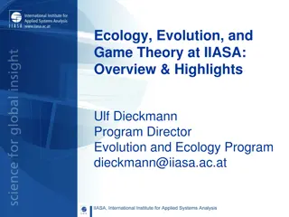 Ecology, Evolution, and Game Theory at IIASA: Overview & Highlights