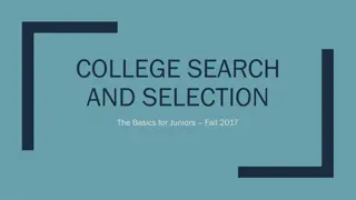 COLLEGE SEARCH  AND SELECTION