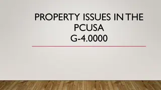 PROPERTY ISSUES IN THE PCUSA
