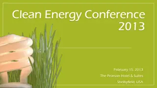 Clean Energy Conference 2013 - Distinguished Speakers & Emerging Technologies
