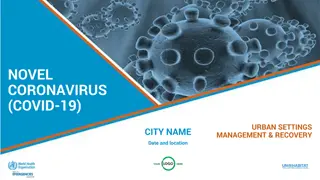 COVID-19 Urban Management & Recovery Agenda