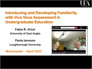 Introducing Viva Voce Assessment in Undergraduate Education