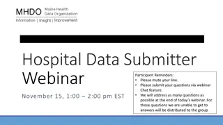 Hospital Data Submitter Webinar Recap