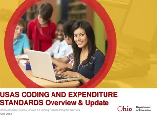 USAS Coding and Expenditure Standards Update