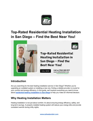 Top-Rated Residential Heating Installation in San Diego – Find the Best Near You