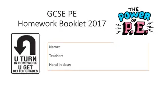 GCSE PE Homework Tasks 2017
