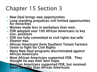 New Deal: Opportunities and Challenges
