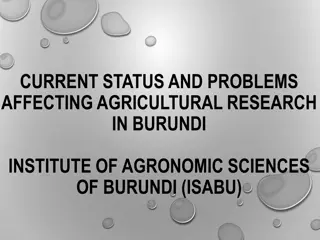 Agricultural Research in Burundi: Current Status and Challenges