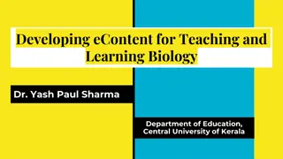 Developing eContent for Teaching and Learning Biology