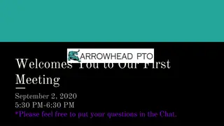 Welcomes You to Our First Meeting