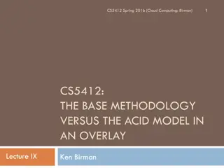 Overlay Network Idea and ACID Model in Cloud Computing