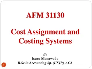 Cost Allocation and Overhead Systems