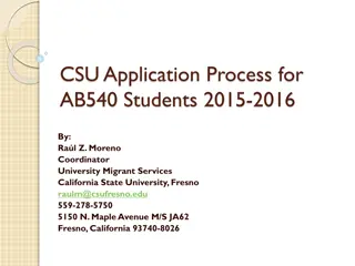 CSU Application Process for AB540 Students 2015-2016