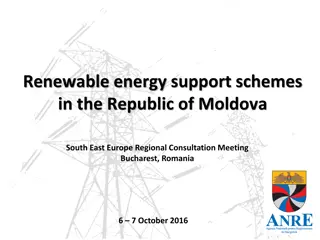 Renewable energy support schemes  in the Republic of Moldova