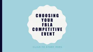 Choosing Your FBLA Competitive Event - Start Your Journey Here